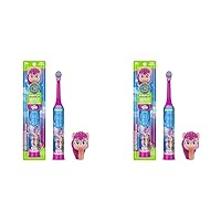 FIREFLY Clean N' Protect My Little Pony Power Toothbrush with 3D Character Cover, Soft Bristles, Battery Included, Ages 3+ (Pack of 2)