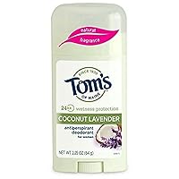 Tom's of Maine Women's Stick Natural Antiperspirant, Coconut Lavender, 2.25 Ounce