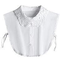 Lady Half-Shirt Blouse Detachable Lace Chiffon Fake Collars Dicky Collar Faux Collar