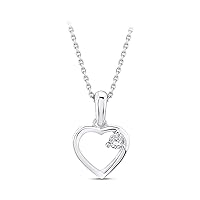 Zen Diamond Pendant Necklaces - Certified Diamond Jewelry with G Color, SI2 Clarity - Elegant Gift Box - Different Style Options (17.7 inch / 45 cm)