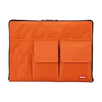 LIHITLAB Laptop Sleeve with Storage Pockets (Bag-in-Bag), 10 x 13.8 Inches, Orange (A7554-4)
