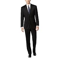 Calvin Klein Mens Modern-Fit Two Button Formal Suit Black 43x37