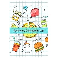 Food Diary & Symptom Log: Daily Food Intake Journal (Cute Pizza, Cake, Burger, Soda Design)