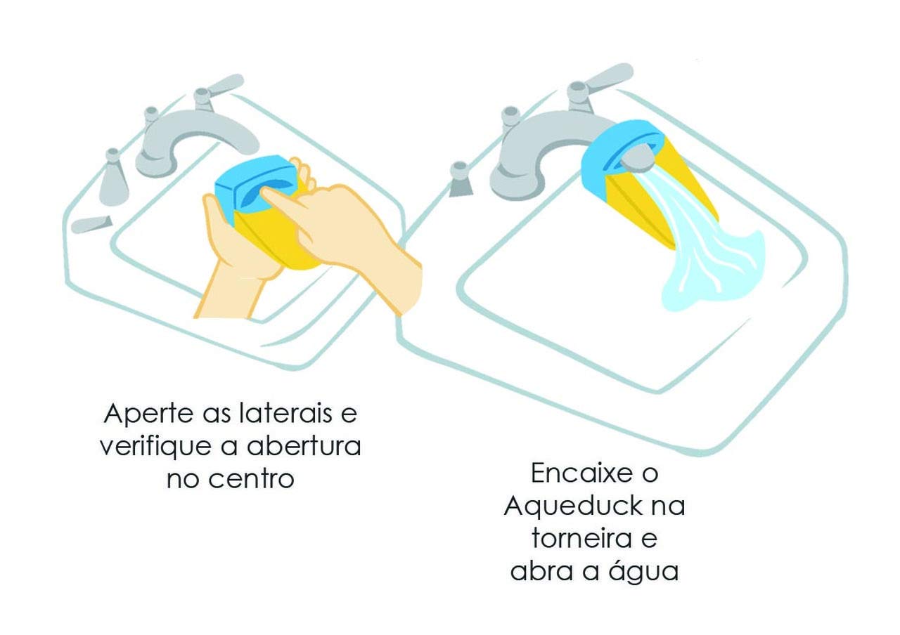 Aqueduck Faucet Extender. Connects to Sink Faucet to Make Washing Hands Fun and Teaches Your Baby or Child Good Habits and Promote Independence to Them
