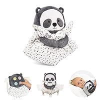 Lulyboo Lovey & Plush Soother Music and White Noise with Teethers, Baby Soothing Sleep Sound Machine, Panda