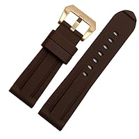22mm/24mm Rubber Silicone Watch Band PVD Tang Buckle Strap Fits For Panerai PAM00362 PAM00111 PAM00386