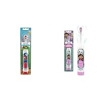 Super Mario Kid's Electric Toothbrush Soft 1 ct & Gabby's Dollhouse Kids Electric Toothbrush Bundle