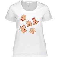 inktastic Christmas Gingerbread Cookies Women's Plus Size T-Shirt
