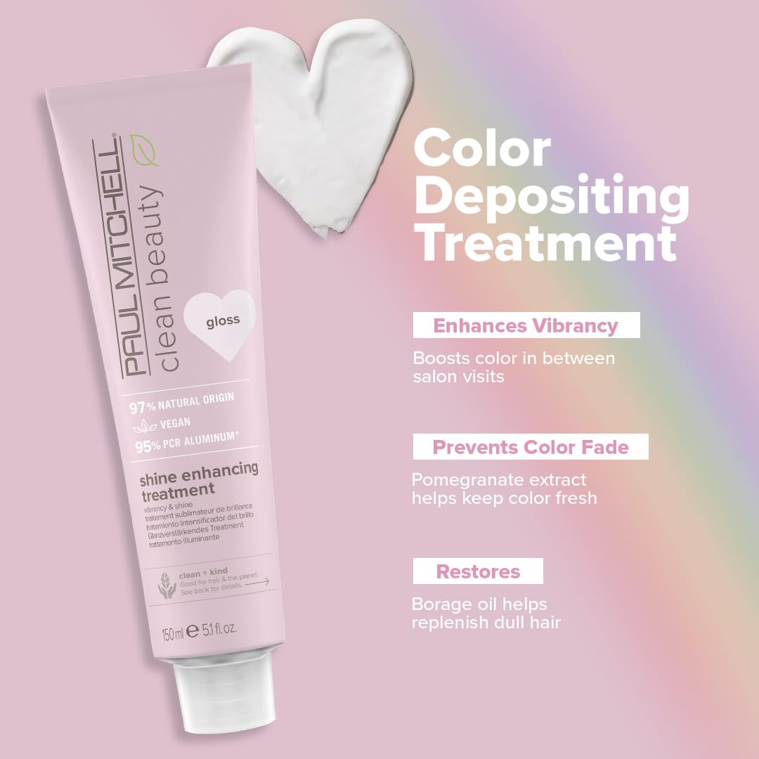 Paul Mitchell Clean Beauty Color Depositing Treatment, For Refreshing + Protecting Color-Treated Hair
