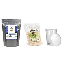 Josh's Frogs Melanogaster Fruit Fly Culturing Kit with Media, Fabric Cups, and Excelsior (Small)