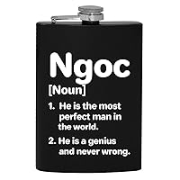 Ngoc Definition The Most Perfect Man - 8oz Hip Drinking Alcohol Flask