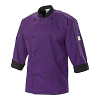 Mercer Culinary Millennia Men's 3/4 Sleeve Cook Jacket, X-Large, Red