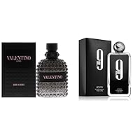 Valentino Uomo Born In Roma EDT Spray Men 3.4 oz & AFNAN 9 PM for Men Eau de Parfum Spray, 3.4 Ounce