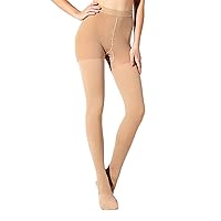 Compression Pantyhose 20-30 mmHg for Women Closed Toe Stockings Support Relieve Varicose Veins Edema Swelling,L