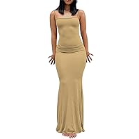Western Denim Dress for Women Plus,Women's Solid Color Dresses Bodysuit Sling Dress Slim Long Home Dress Elegan