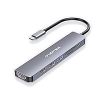 LENTION USB C Hub with 100W Charging, 4K HDMI, Dual Card Reader, USB 3.0 & 2.0 Compatible 2023-2016 MacBook Pro, New Mac Air/Surface, Chromebook, More, Stable Driver Adapter (CB-CE18, Space Gray)