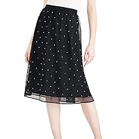Womens Pearl Midi Tulle Skirt