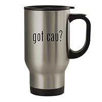 got cau? - 14oz Stainless Steel Travel Mug, Silver