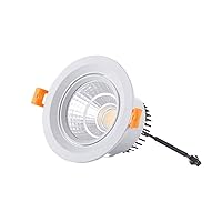 LED Recessed Downlight Anti-Glare Aluminum Panel Lighting Ceiling Light Spotlight Lighting High Color Rendering Downlight 85V-265V IP65 Downlight Hall Bathroom Decoration Lighting Fittings (Co