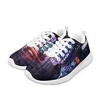 Children's Running Shoes Cool Future Technology Cyberpunk Design Shoe Mesh Cloth Vamp EVA Sole Breathable Soft Wear Resistant Jogging to School Light Shoes Outdoor Sports