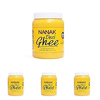 Nanak Pure Desi Ghee, Clarified Butter, 56-Ounce Jar (Pack of 4)