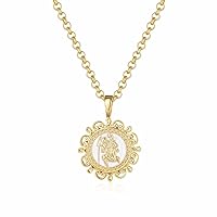 THE BLING KING Premium St. Christopher Pendant: Opulent Craftsmanship, Luxurious Finish, and Detailed Elegance in Gold-Plated Jewelry (Chain: 4mm x 22