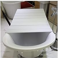 Bathtub Lid White Multi-Function Bathtub Tray Thicker PVC Storage Stand Not Taking Up Space Can Place Toiletries (Color : White, Size : 70x118x1.1cm)