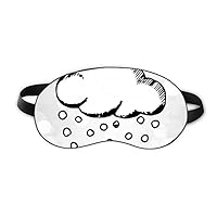 Hailstone Cloudy Hand Painted Pattern Sleep Eye Shield Soft Night Blindfold Shade Cover