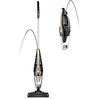 Home Lightweight Mini Cleaner for Carpet and Hard Floor Corded Stick Vacuum with Powerful Suction for Multi-Surfaces, 3-in-1 Handheld Vac, Blaze Black