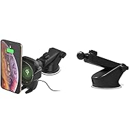 iOttie Auto Sense Qi Wireless Car Charger with Extra Mounting Base - Automatic Clamping Dashboard Phone Mount with Wireless Charging for Google Pixel, iPhone, Samsung Galaxy, Huawei, LG, Smartphones