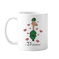 Russia Kiss Male Soldier Patten Mug Pottery Ceramic Coffee Porcelain Cup Tableware