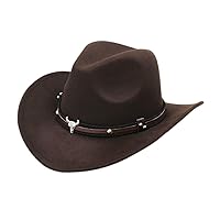 Western Fashion Kids Boys Girls Cowboy Hat, Cowgirl Cap Decorations for Halloween Christmas Birthday Masquerade Party, Fedoras Trilby Hats Coffee