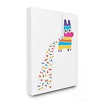 Stupell Industries Color Pop Party Pinata with Rainbow Candy, Designed by Michael Buxton Wall Art, 16 x 20, Canvas
