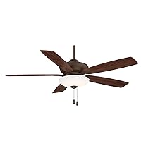 MINKA-AIRE F553L-ORB Minute 52 Inch LED Energy Star Rated Ceiling Fan with DC Motor and 3 Speed Pull Chain in Oil Rubbed Bronze Finish