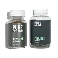 Pure for Men Multivitamin, 120 Capsules & Reset Detox Supplement, 30 Capsules