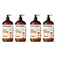 Everyone 3-in-1 Soap, Body Wash, Bubble Bath, Shampoo, 32 Ounce (Pack of 2) & 3-in-1 Soap, Body Wash, Bubble Bath, Shampoo, 32 Ounce (Pack of 2), Cedar and Citrus