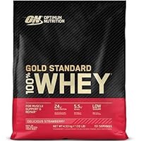 Optimum Nutrition Gold Standard 100% Whey Protein Powder, Vanilla Ice Cream, 10 Pound (Packaging May Vary)