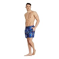 ARENA Men's Standard Boxer Allover Swim Trunk Beach Shorts