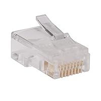 TRIPP LITE 100 Pack RJ45 Plugs for Flat Solid/Stranded Conductor Cable (N030-100-FL)