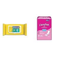 Hemorrhoid Flushable Wipes 48 Count & Carefree Panty Liners Regular Unscented 54 Count