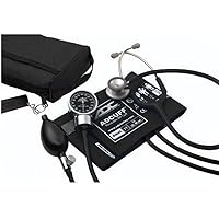 ADC - 778-603-11ABK Pro's Combo III Adult Pocket Aneroid/Clinician Scope Kit with Prosphyg 778 Blood Pressure Sphygmomanometer and Adscope 603 Stethoscope with Carrying Case, Black