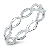 CHOOSE YOUR COLOR Sterling Silver Eternity Infinity Ring