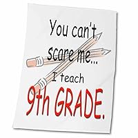 3dRose EvaDane - Funny Quotes - You can’t Scare meI Teach 9th Grade - Towels (twl-113658-2)