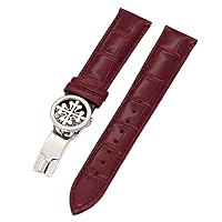Genuine leather watch strap 19MM 20MM 22MM Watchbands For Patek Philippe Wath bands With Stainless Steel Deploy Clasp Men Women