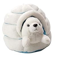 Harp Seal Plush, Stuffed Animal, Plush Toy, Gifts for Kids, W/ Igloo, 6 Inches