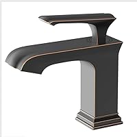 Waterfall Widespread -Handle Bathroom Faucet with Up Drain & Supply Lines, Oil Rubbed Bronze