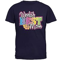 Mother's Day World's Best Mom Mens T Shirt Navy SM