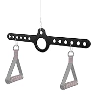 LAT Pull Down Double to Single D Handle Spreader T Bar Cable Row Attachments Landmine Adapter for Belt Squat Rack,Exercise Pulley System Adaptor Plate Cable Machine Crossover for Home Gym