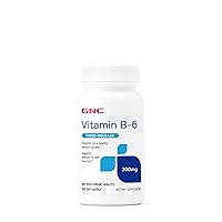 GNC Vitamin B-6 Time Release 200 mg - 100 Vegetarian Tablets (100 Servings)