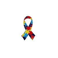 Fundraising For A Cause | Autism Awareness Puzzle Ribbon Decal - Use on Your Helmet or Vehicle for Awareness & Fundraising (1 Decal)